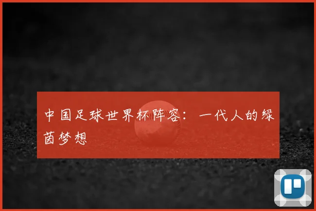 中国足球世界杯阵容：一代人的绿茵梦想