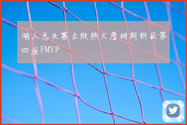 湖人总决赛击败热火詹姆斯斩获第四座FMVP